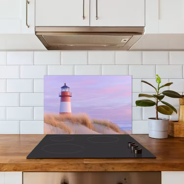 Spatscherm keuken - Vuurtoren - Duinen - Zonsondergang — 5