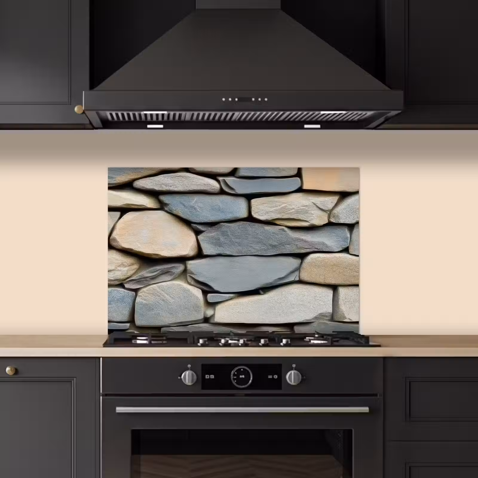 Spatscherm keuken - Stenen - Rustiek - Grijs — 1