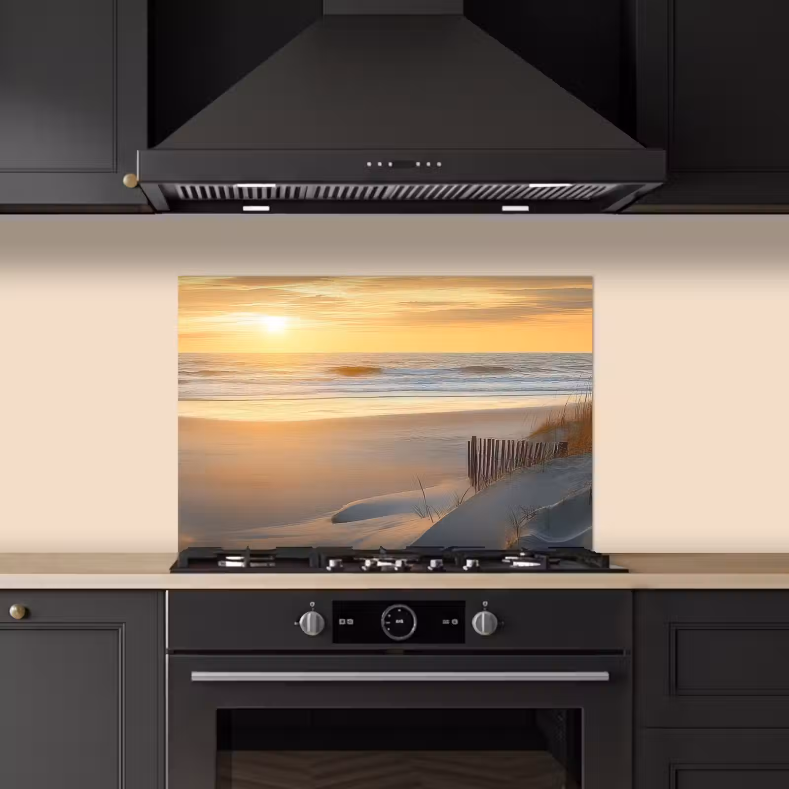 Spatscherm keuken - Strand - Duinen - Zonsondergang — 1