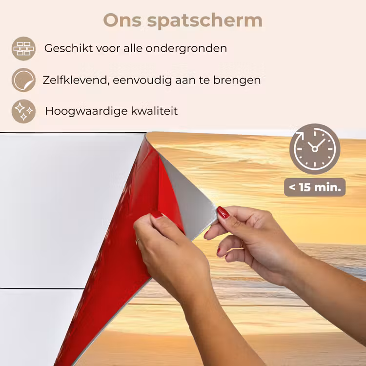 Spatscherm keuken - Strand - Duinen - Zonsondergang — 3
