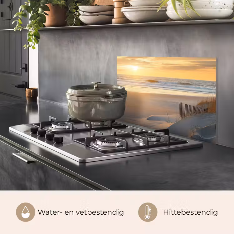 Spatscherm keuken - Strand - Duinen - Zonsondergang — 6