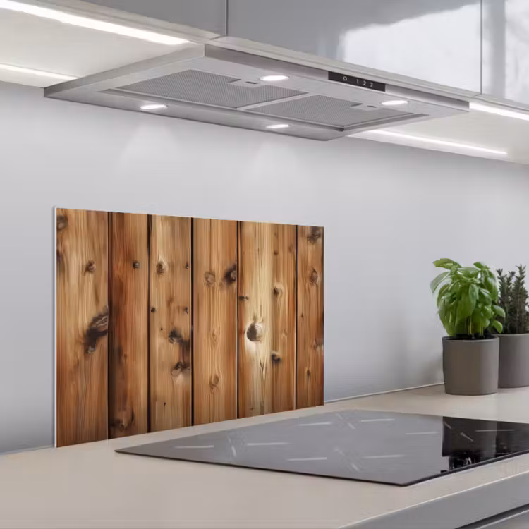 Spatscherm keuken - Hout - Planken - Bruin — 4
