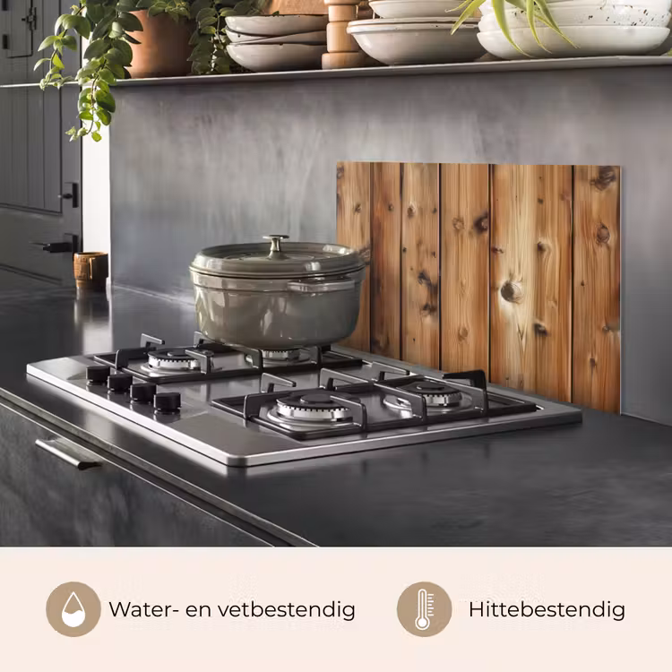 Spatscherm keuken - Hout - Planken - Bruin — 6