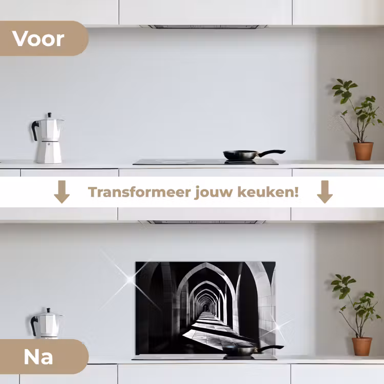 Spatscherm keuken - Gang - Bogen - Schaduw - Diepte — 3