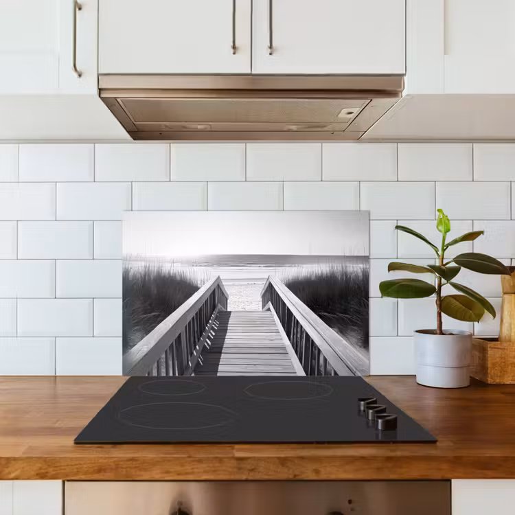 Spatscherm keuken - Loopbrug - Hout - Strand - Zee — 6