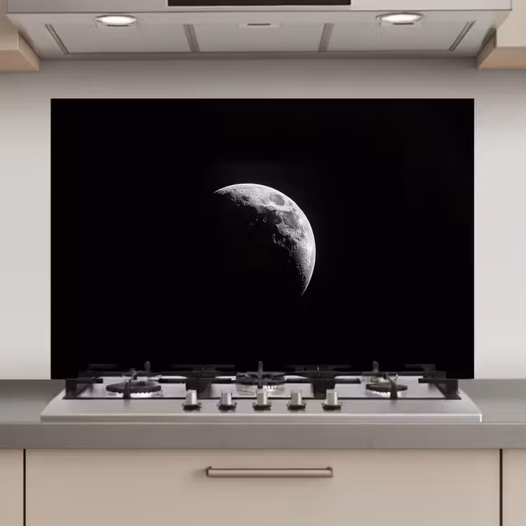 Spatscherm keuken - Maan - Hemel - Zwart - Schaduw — 1
