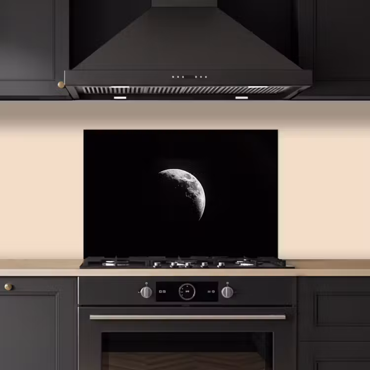 Spatscherm keuken - Maan - Hemel - Zwart - Schaduw — 2