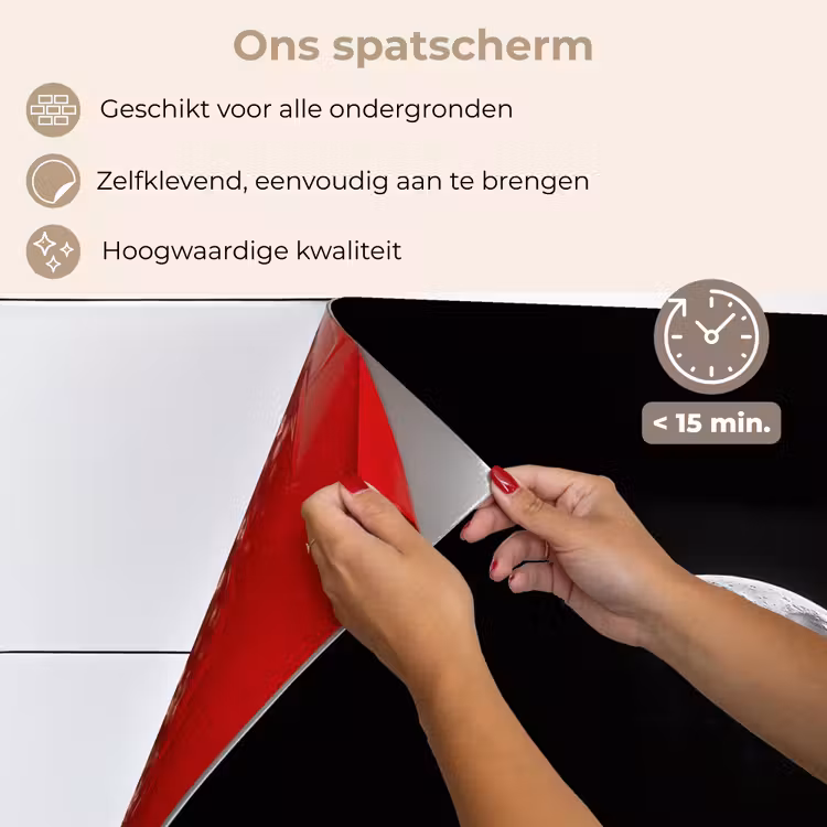 Spatscherm keuken - Maan - Hemel - Zwart - Schaduw — 4