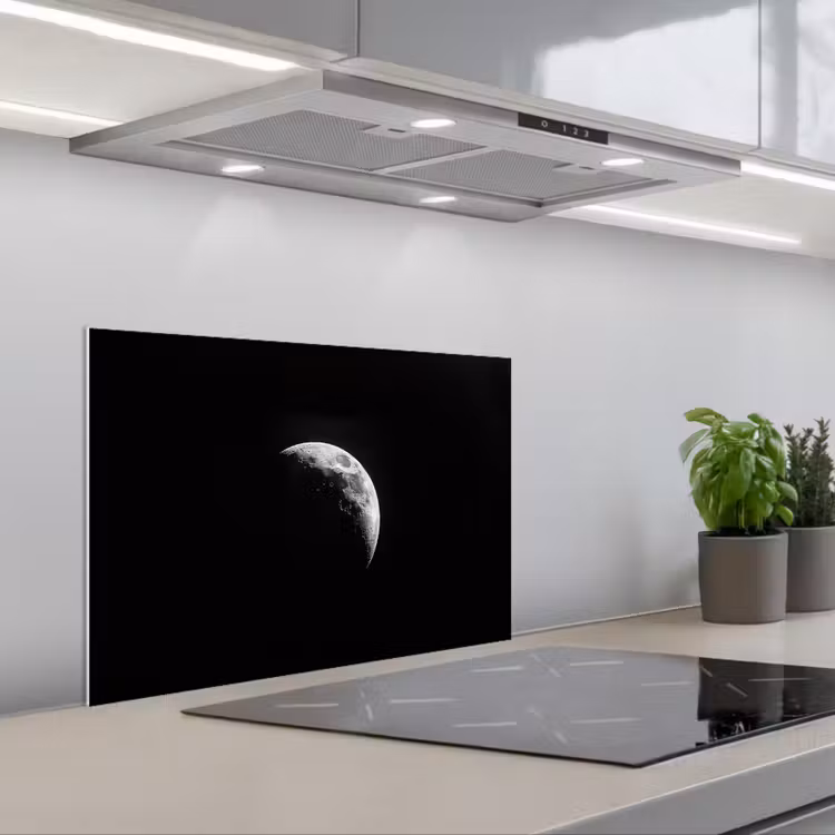 Spatscherm keuken - Maan - Hemel - Zwart - Schaduw — 5