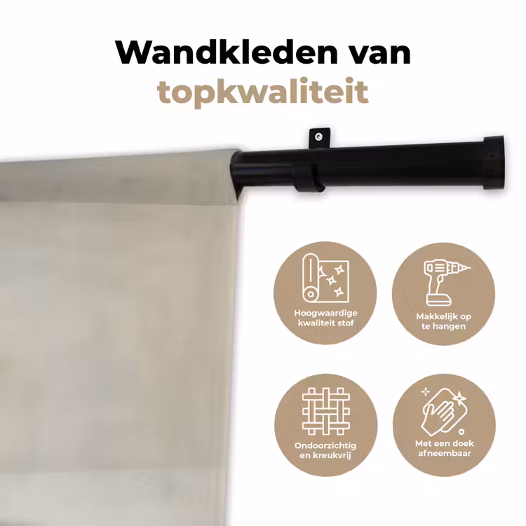 Wandkleed - Knoflook - Natuurlijk - Beige — 3