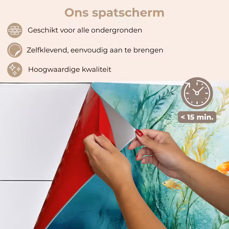 Spatscherm keuken - Waterplanten - Vissen - Kleurrijk - Water — 4