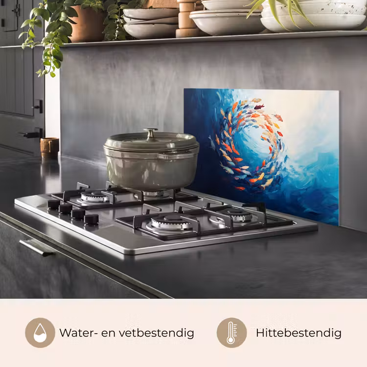 Spatscherm keuken - Zee - Vissen - Kleurrijk - Dynamisch — 7