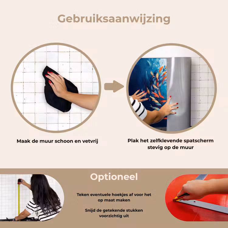 Spatscherm keuken - Zee - Vissen - Kleurrijk - Dynamisch — 8