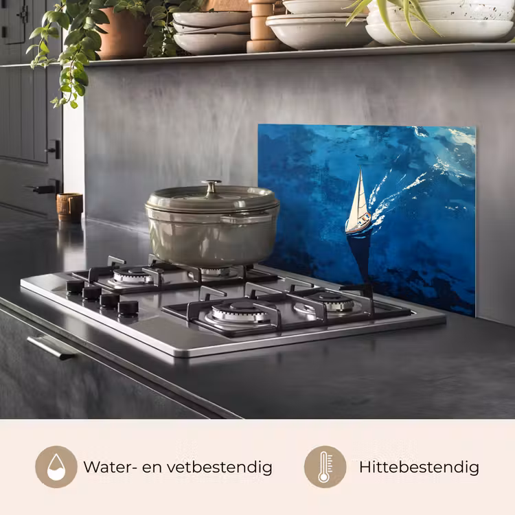 Spatscherm keuken - Zeilboot - Water - Abstract - Schaduw — 7