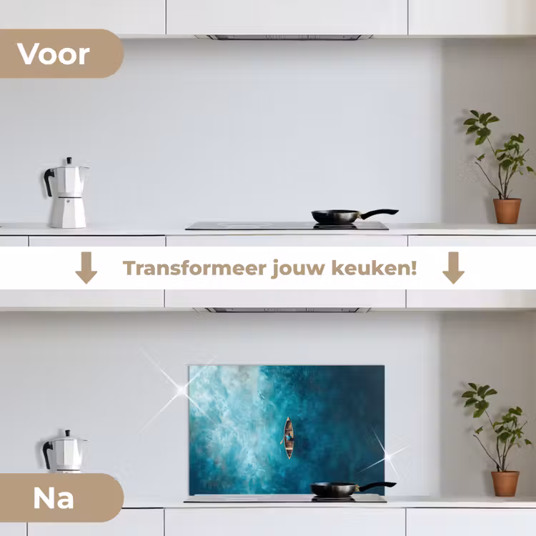 Spatscherm keuken - Bootje - Water - Blauw — 3