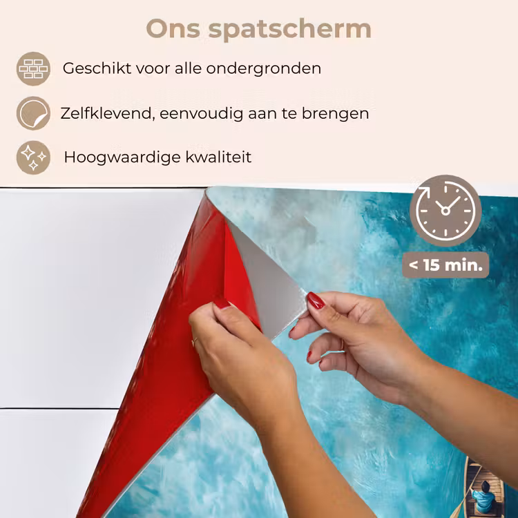 Spatscherm keuken - Bootje - Water - Blauw — 4