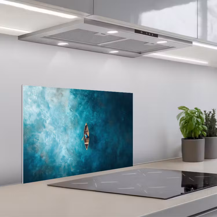 Spatscherm keuken - Bootje - Water - Blauw — 5