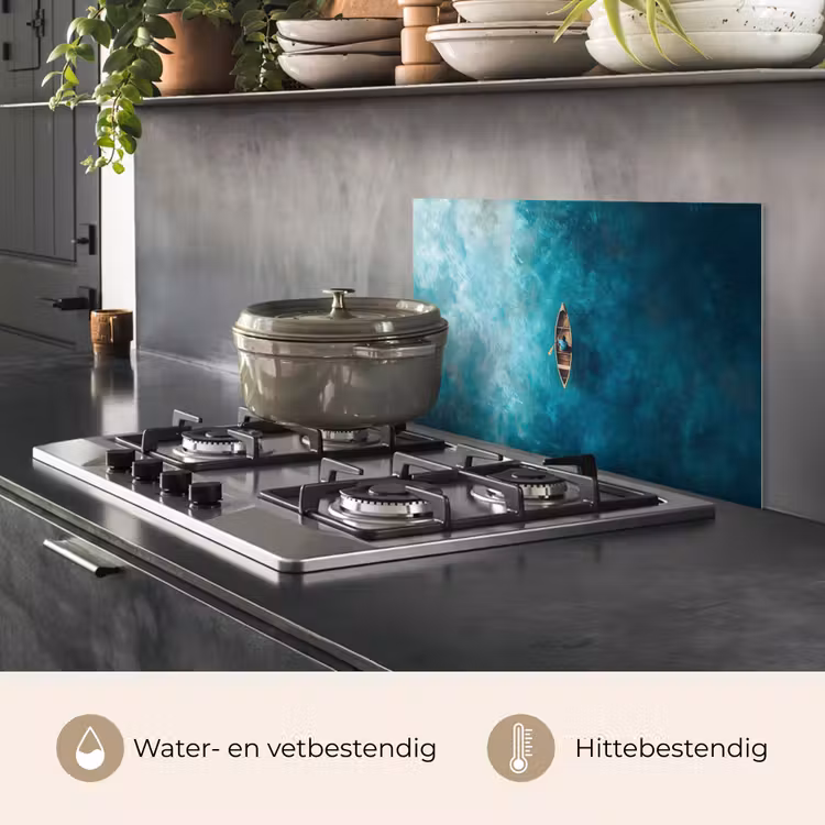 Spatscherm keuken - Bootje - Water - Blauw — 7