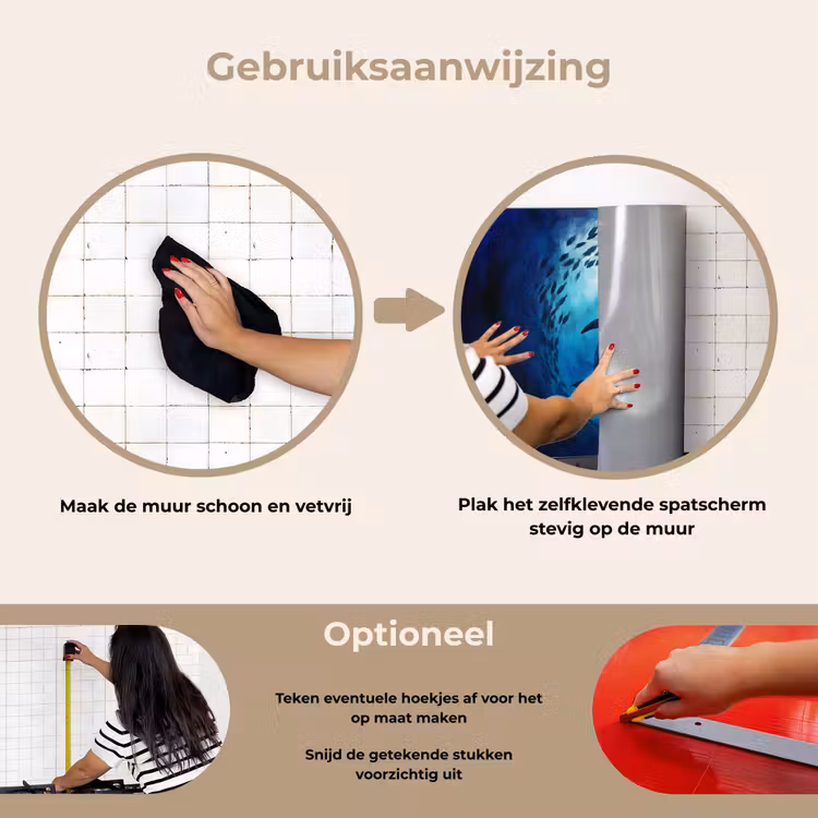Spatscherm keuken - Walvis - Vissen - Donkerblauw — 8