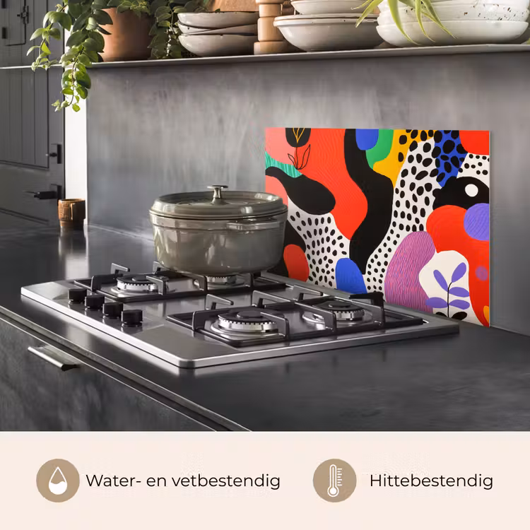 Spatscherm keuken - Abstract - Vormen - Kleuren - Stippen — 7