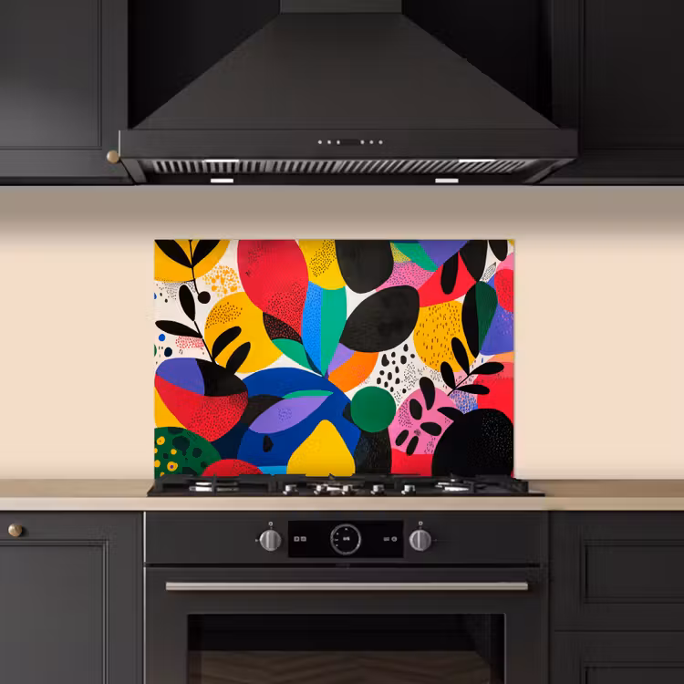 Spatscherm keuken - Vormen - Stippen - Kleurrijk — 2