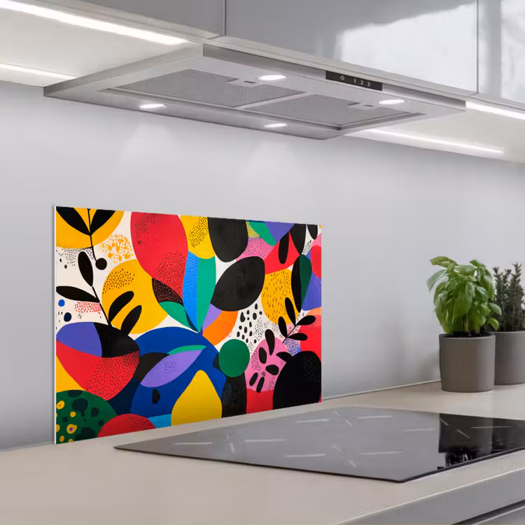 Spatscherm keuken - Vormen - Stippen - Kleurrijk — 5