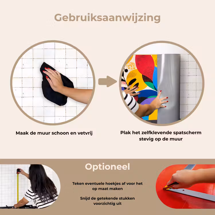 Spatscherm keuken - Vormen - Stippen - Kleurrijk — 8