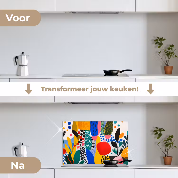 Spatscherm keuken - Stippen - Vormen - Modern - Kleuren — 3