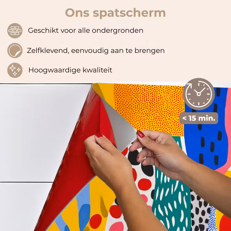 Spatscherm keuken - Stippen - Vormen - Modern - Kleuren — 4