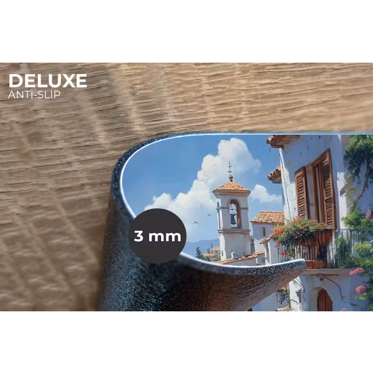 Placemat - 6 stuks - Huizen - Zee - Bomen - Bloemen — 4