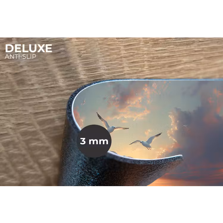 Placemat - 6 stuks - Meeuwen - Zonsondergang - Zee - Wolken — 4
