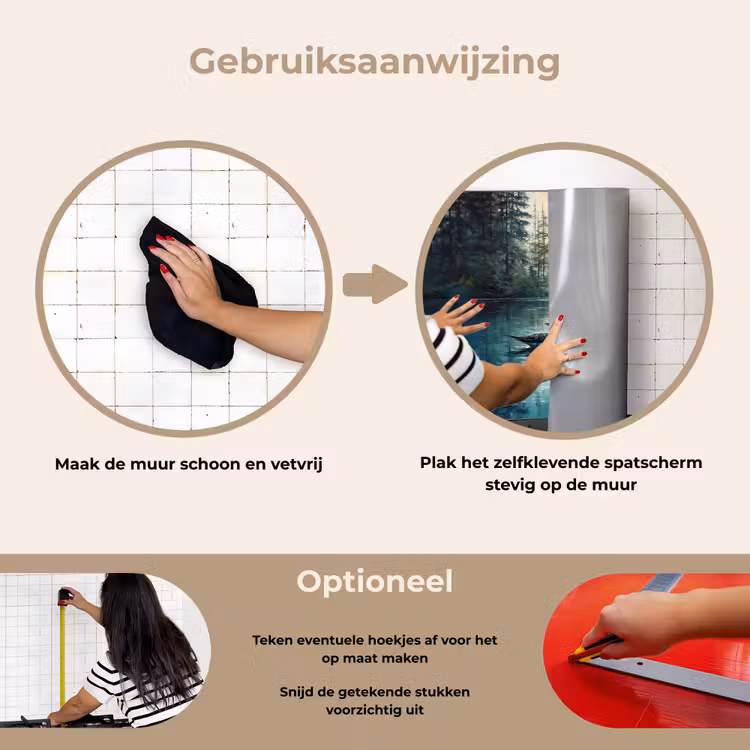 Spatscherm keuken - Bos - Water - Eenden - Mistig — 8