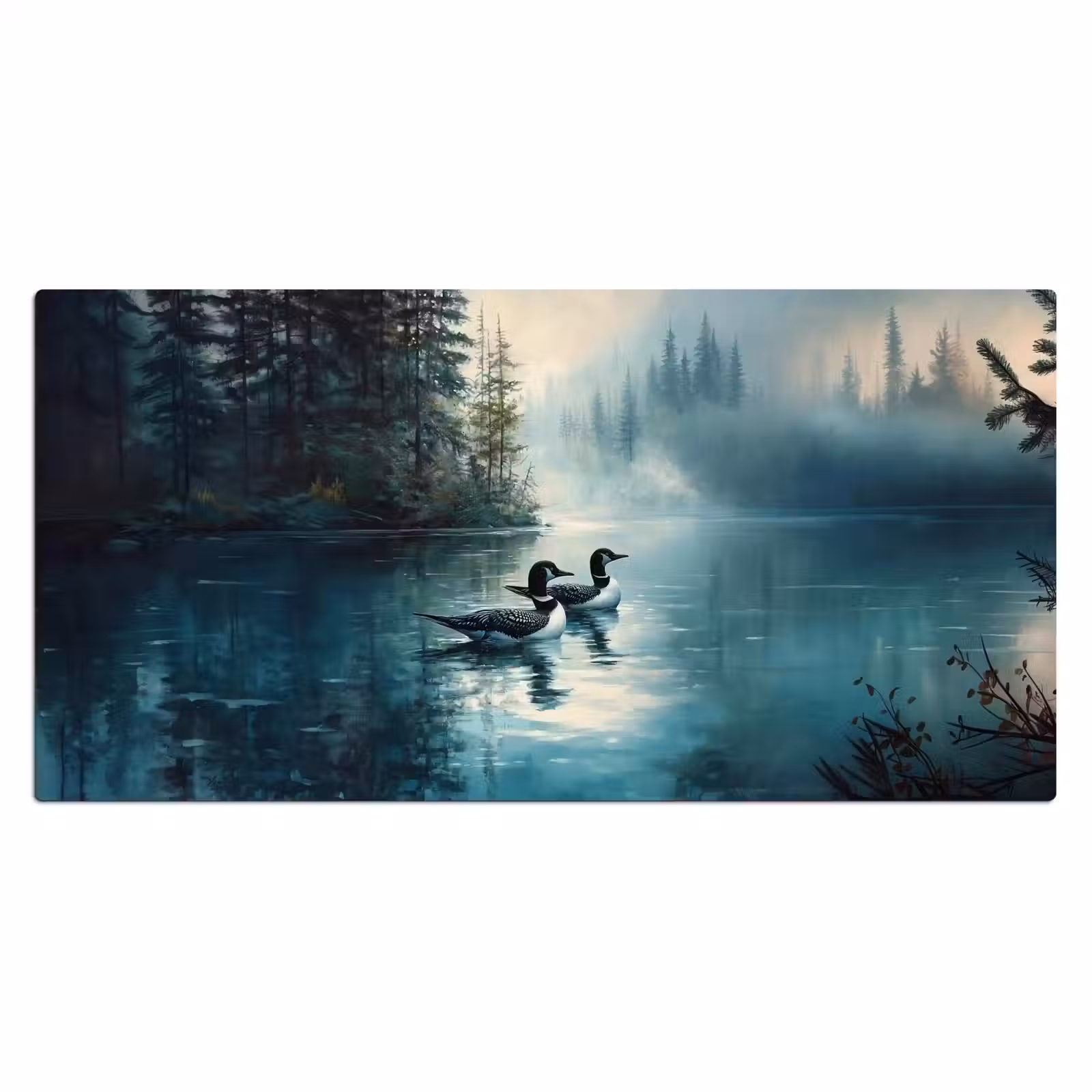 Bureau onderlegger - Bos - Water - Eenden - Mistig — 1