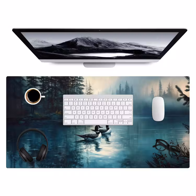 Bureau onderlegger - Bos - Water - Eenden - Mistig — 3