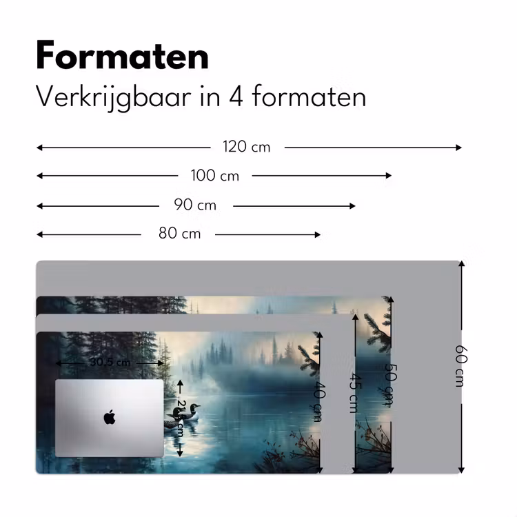 Bureau onderlegger - Bos - Water - Eenden - Mistig — 7