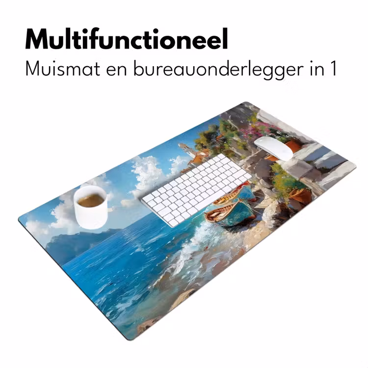 Bureau onderlegger - Boten - Rotsen - Zee - Zon — 6