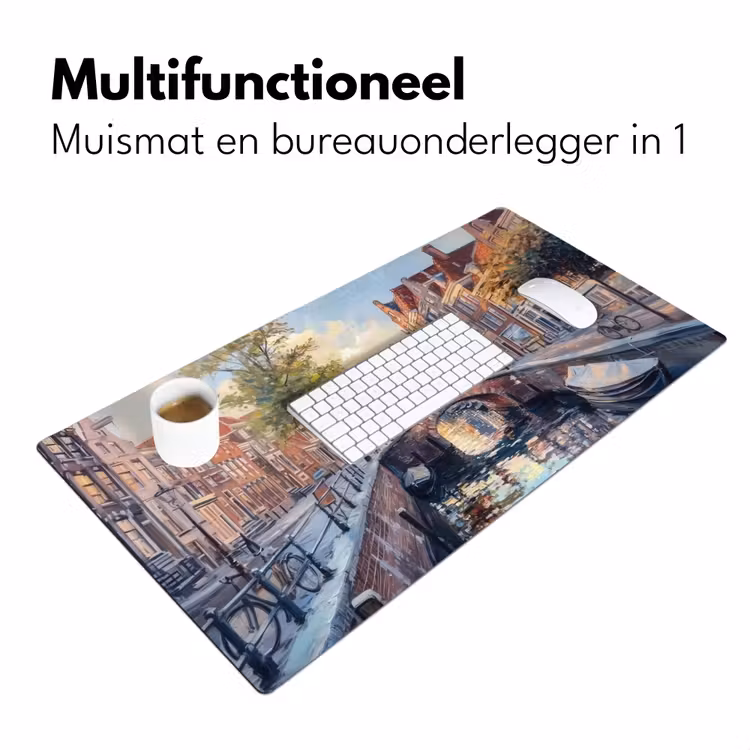 Bureau onderlegger - Brug - Stad - Huizen - Boot — 6