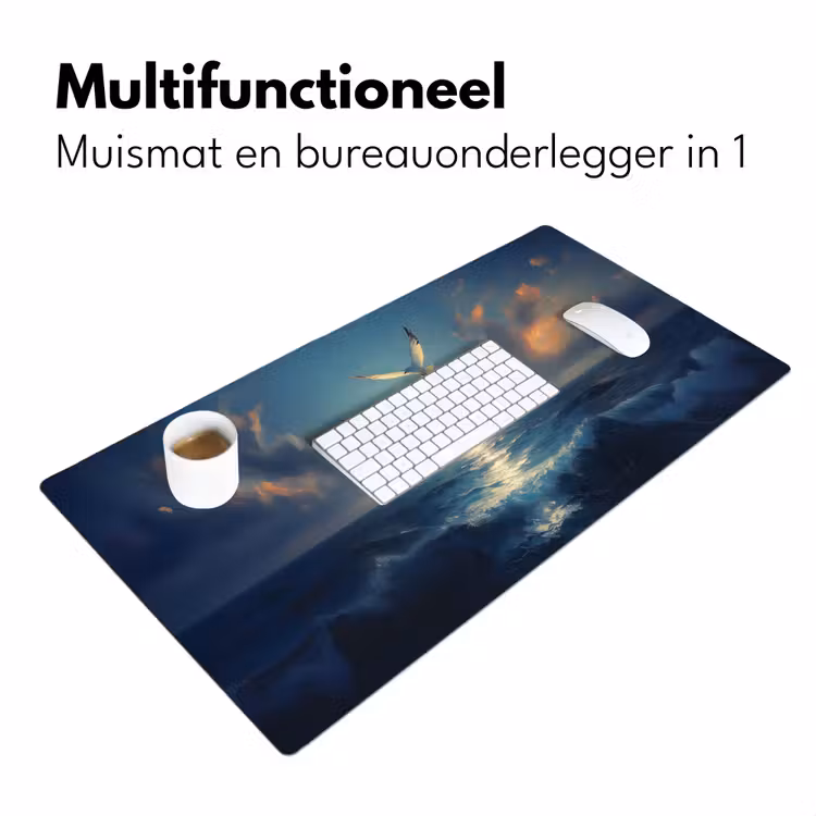 Bureau onderlegger - Meeuwen - Zee - Wolken -Blauw — 6
