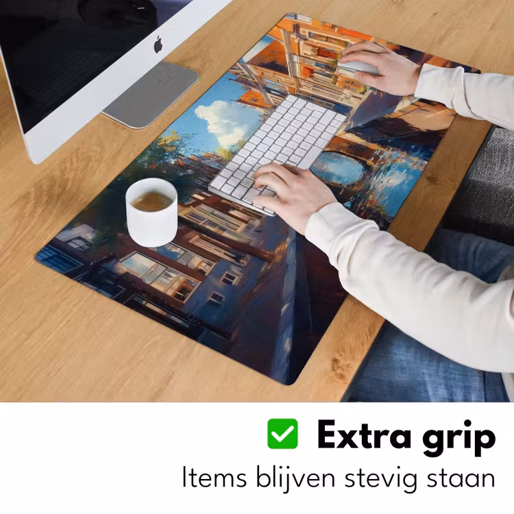Bureau onderlegger - Stad - Gracht - Zon - Fietsen — 5