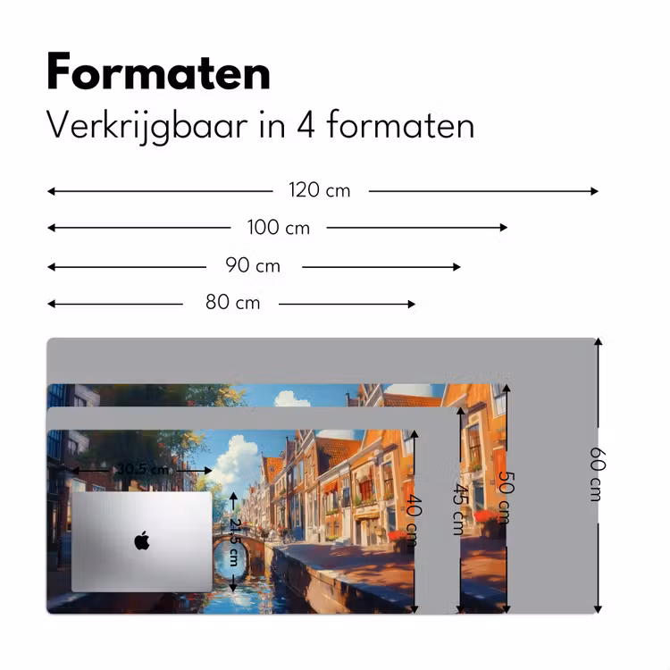Bureau onderlegger - Stad - Gracht - Zon - Fietsen — 7