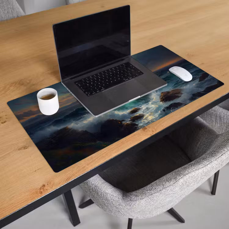 Bureau onderlegger - Zee - Zon - Golven - Rotsen — 2