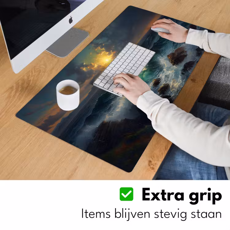 Bureau onderlegger - Zee - Zon - Golven - Rotsen — 5