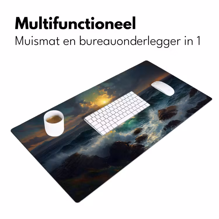 Bureau onderlegger - Zee - Zon - Golven - Rotsen — 6