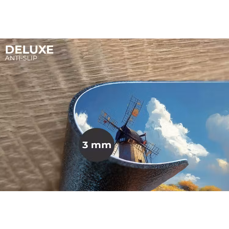 Placemat - 6 stuks - Windmolen - Heuvel - Bloemen - Kleurrijk — 4