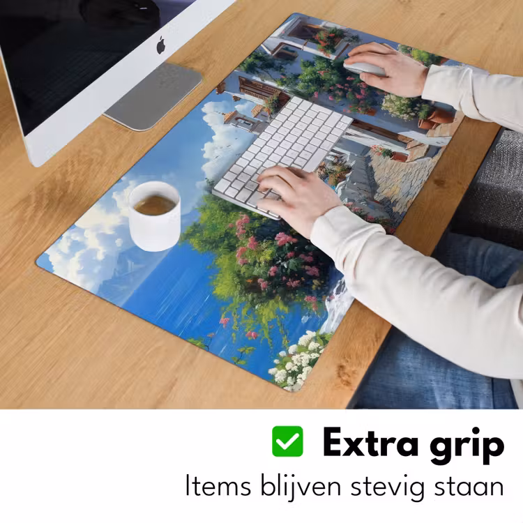 Bureau onderlegger - Huizen - Zee - Bomen - Bloemen — 5