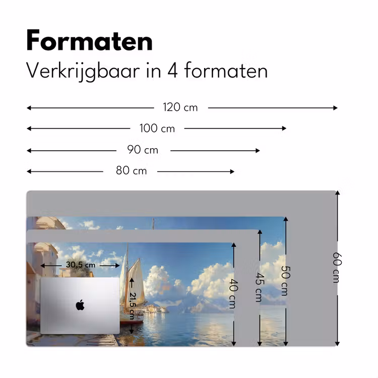 Bureau onderlegger - Zeilschip - Huizen - Kade - Zee — 7
