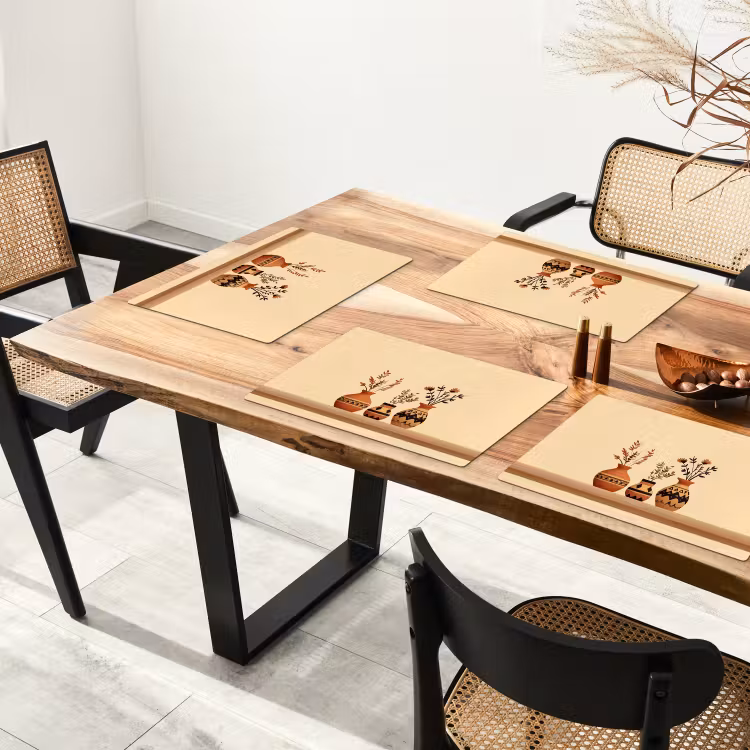Placemat - 6 stuks - Vazen - Bloemen - Bladeren - Minimalistisch — 5
