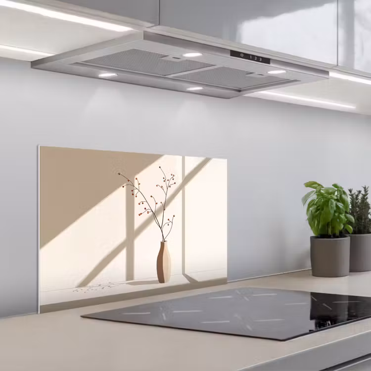 Spatscherm keuken - Vaas - Takken - Bessen - Minimalistisch — 5