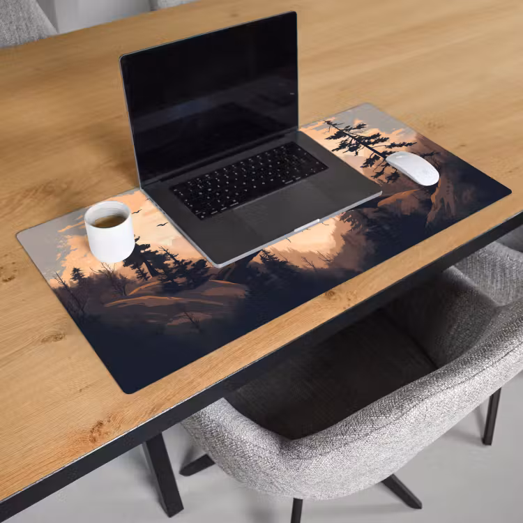 Bureau onderlegger - Beren - Bomen - Landschap - Zonsondergang — 2