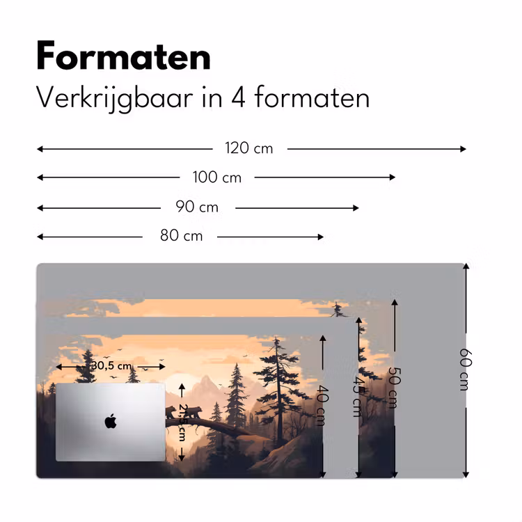 Bureau onderlegger - Beren - Bomen - Landschap - Zonsondergang — 7